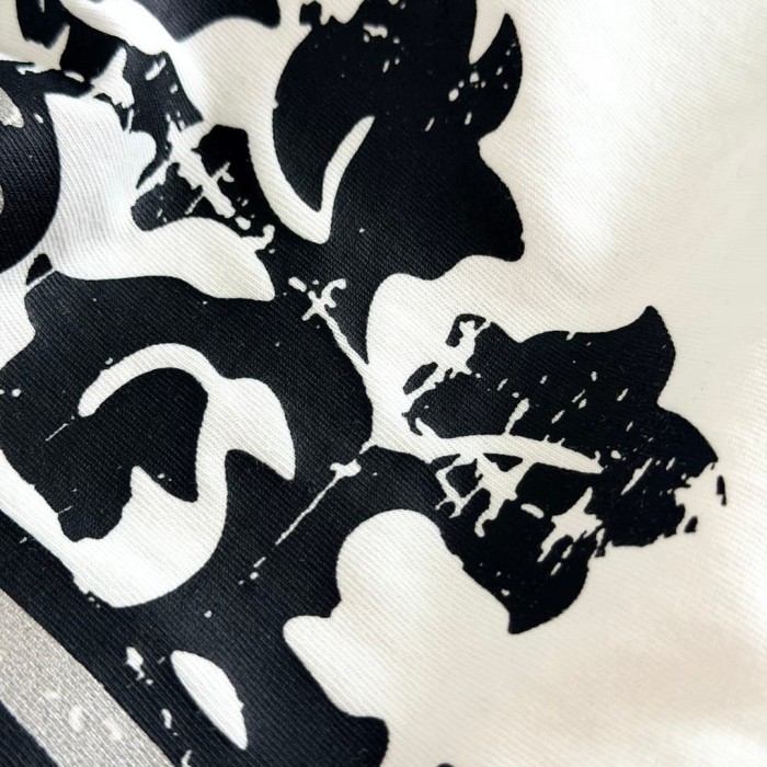 1:1 quality version Sword Vine Sanskrit Silver Foil Glitter Long Sleeve T-Shirt 2 colors 29306219