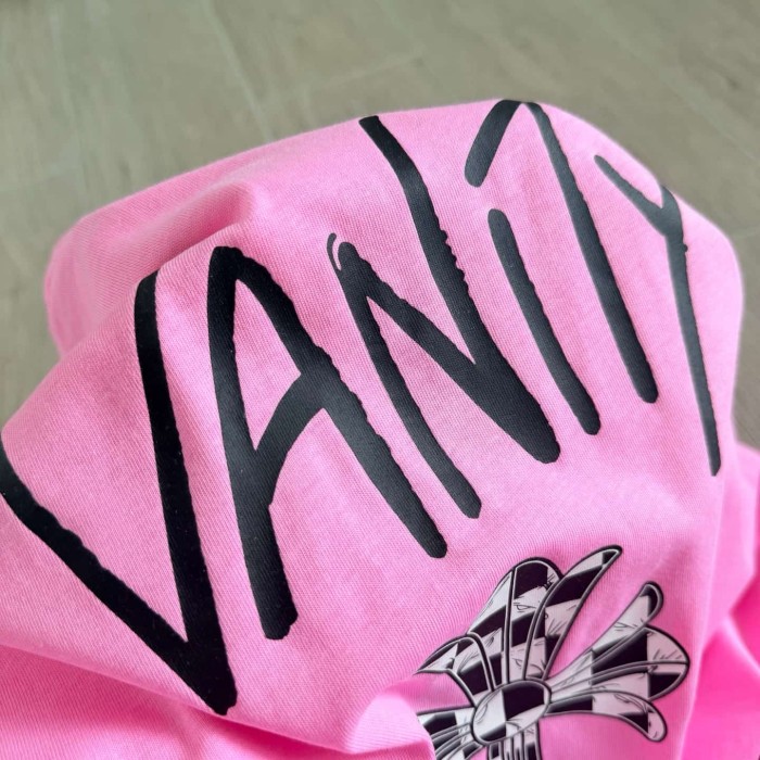 1:1 quality version Cross Football Graffiti Pink Print Tee 29306210