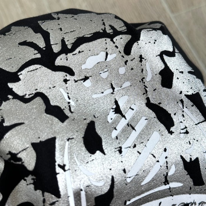 1:1 quality version Sword Vine Sanskrit Silver Foil Glitter Long Sleeve T-Shirt 2 colors 29306219