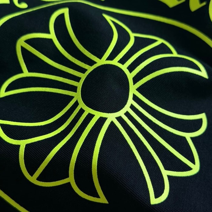 1:1 quality version Back Fluorescent Yellow-Green Horseshoe Cross Print Tee 2 colors 29306217