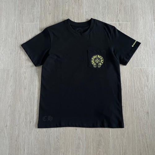 1:1 quality version Back Fluorescent Yellow-Green Horseshoe Cross Print Tee 2 colors 29306217