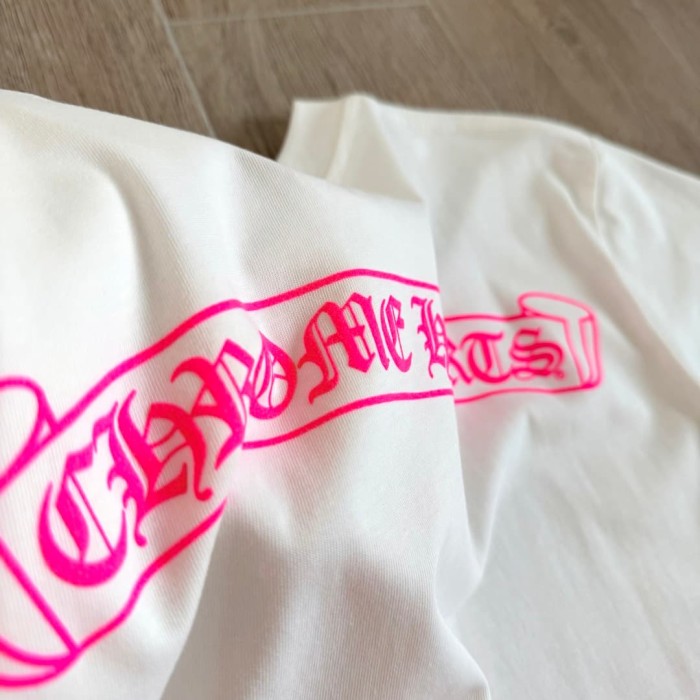 1:1 quality version Fluorescent Pink Skull Print Tee 2 colors 29306212