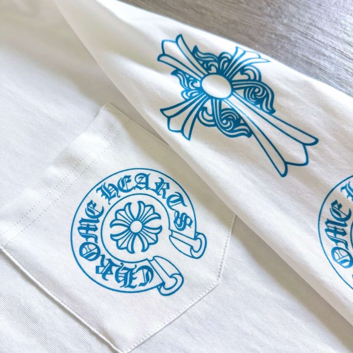 1:1 quality version Blue Triple Element On Both Arms Thirty Cross Print On Back Long Sleeve T-Shirt 2 colors 29306224