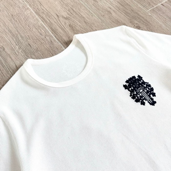 1:1 quality version Sword Vine Waffle Print Long Sleeve T-Shirt 2 colors 29306220