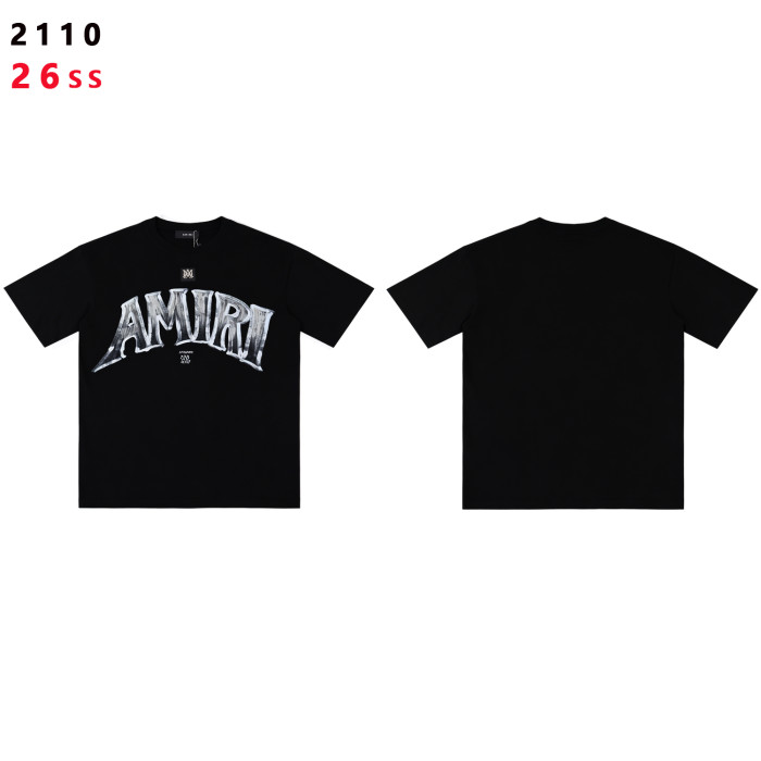 Gradient Crack Texture Big Arch Letter Print T-shirt & Sweat Shorts Set 2 colors 29307015