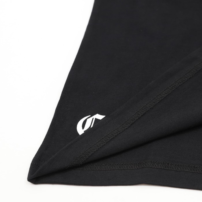 1:1 quality version Front Vertical Gothic Text Emblem Back Hand Drawn Graffiti Character Print T-shirt 2 colors 29306870