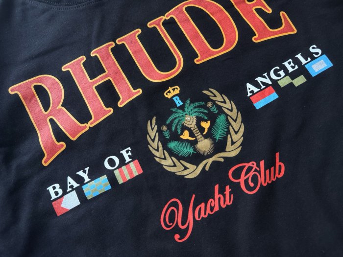 Nautical Style With  Bay Of Angels Yacht Club  Letter Badge Graphic On Front Tee 29311404