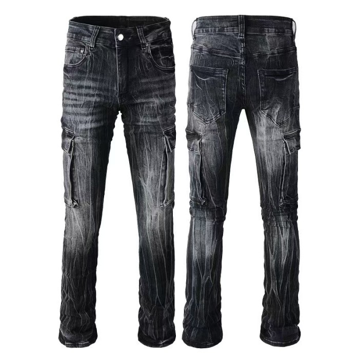 Multi Craft Star Bandage Patch Destroyed Ripped Gradient Wash Slim Stretch DenimJeans 16 colors 29313804