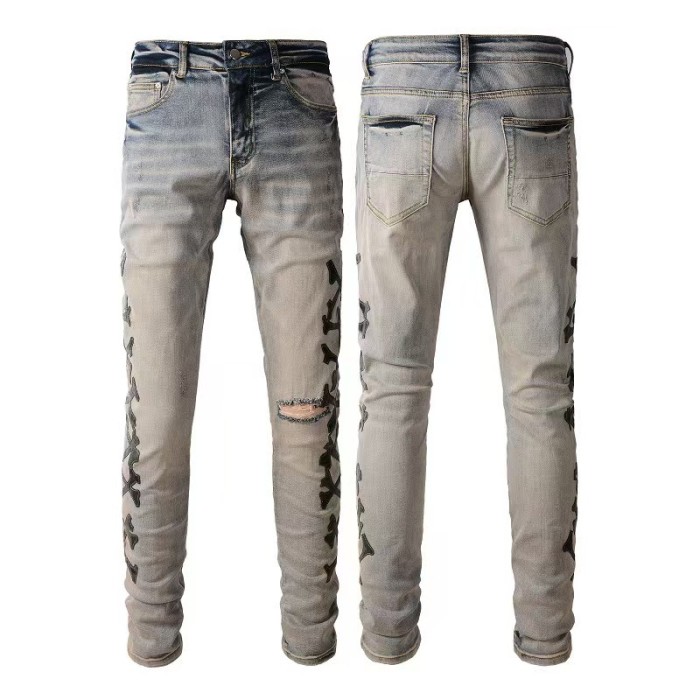 Multi Craft Star Bandage Patch Destroyed Ripped Gradient Wash Slim Stretch DenimJeans 16 colors 29313804