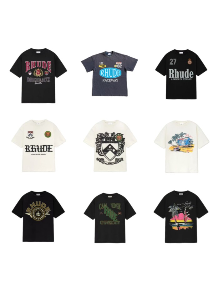 Crown Flag Print High Street Vintage Loose Fit Crew Neck Unisex Tee 14 colors 29319352