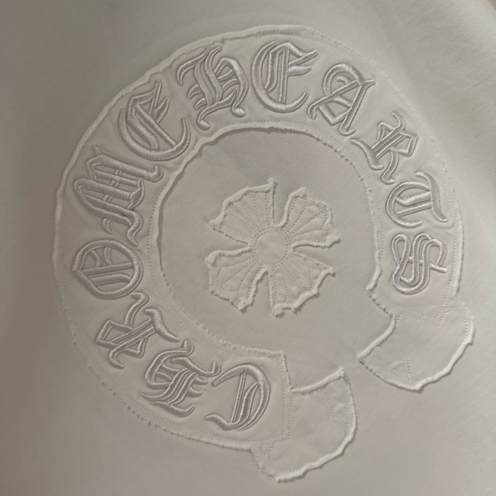 1:1 quality version American High Street Vintage Distressed Raw Edge Horseshoe Cross Patch Embroidery Loose Fit Unisex T-shirt 3 colors 29319387