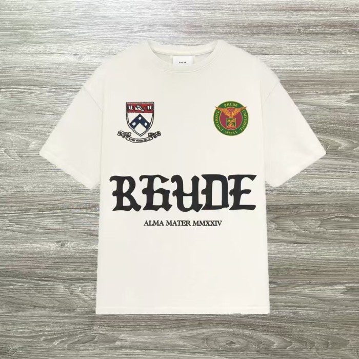 Crown Flag Print High Street Vintage Loose Fit Crew Neck Unisex Tee 14 colors 29319352