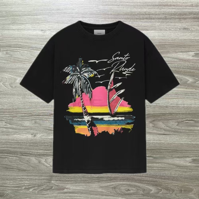Crown Flag Print High Street Vintage Loose Fit Crew Neck Unisex Tee 14 colors 29319352