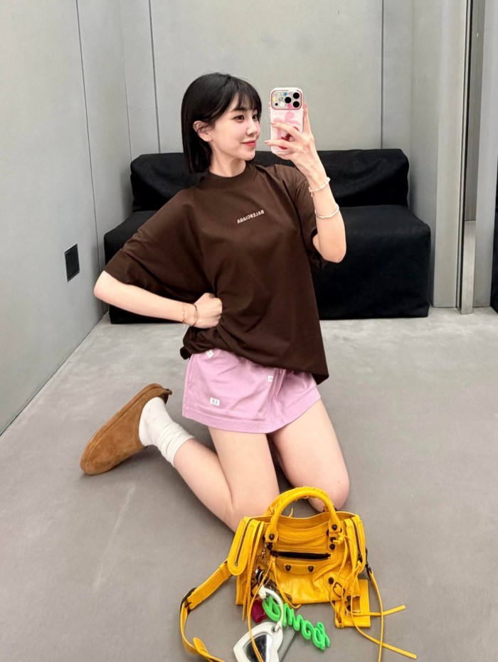 1:1 quality version Tiny Mini Text Back Large Bold Letter Double Side Print Oversized T-shirt 29321491