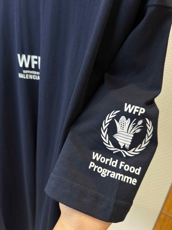 1:1 quality version WFP Small Text Logo Single Side Wheat Crest Cuff Print Back Large Paragraph English Instruction Slogan T-shirt 2 colors 29321430