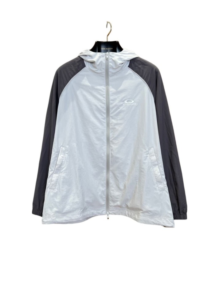 1:1 quality version Raglan Hooded Sun Protection Jacket Double Front Zipper Curved Small Logo Print Lightweight Breathable Sun Coat 29321122