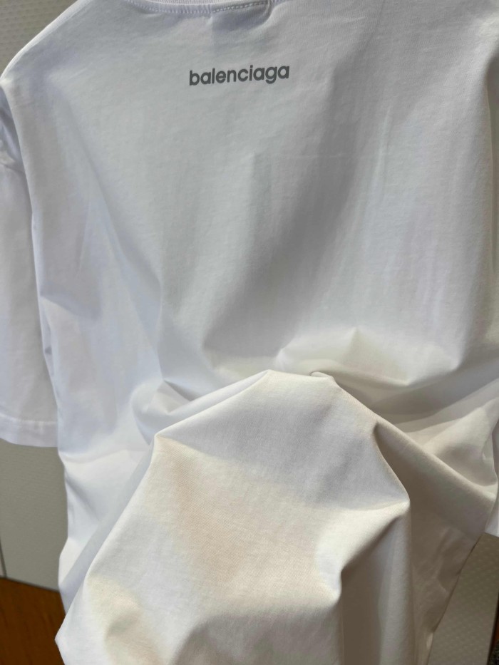1:1 quality version Curved Line Small Logo Back Neck Tiny Letter Print Oversized T-shirt 2 colors 29321453