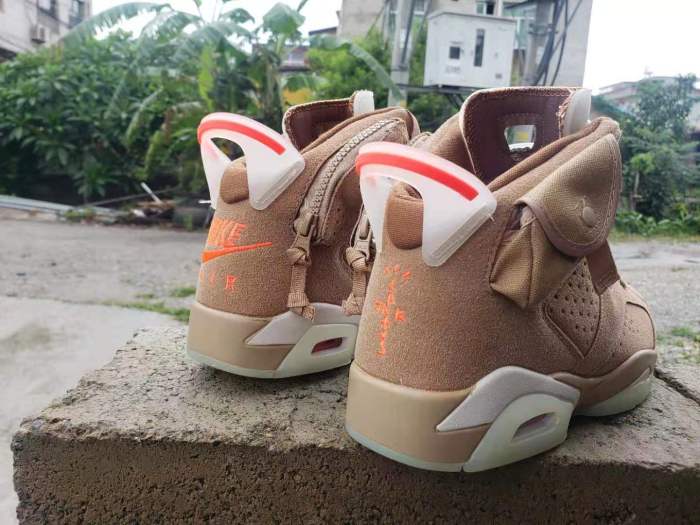 [plus-size shoes] Air @j6 British Khaki Side Pocket Air Cushion Shock Absorbing Khaki Suede High Top Basketball Sneakers 29322822