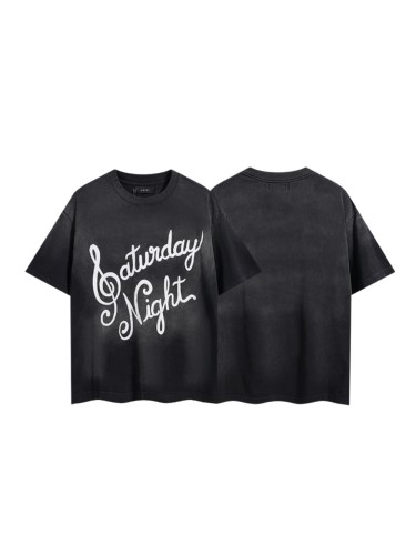 Treble Clef Handwritten Cursive Chest Print Washed Tee 29322993