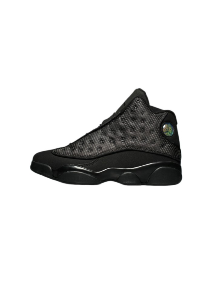 [plus-size shoes] Air @j13 Retro 3M Black Cat Black Unisex GS Mid-Top Basketball Shoes 29324253