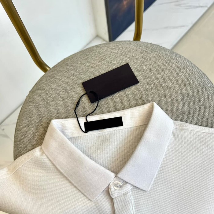 Bespoke Minimalist Chest Logo Print Polo Shirt 2 colors 2932424