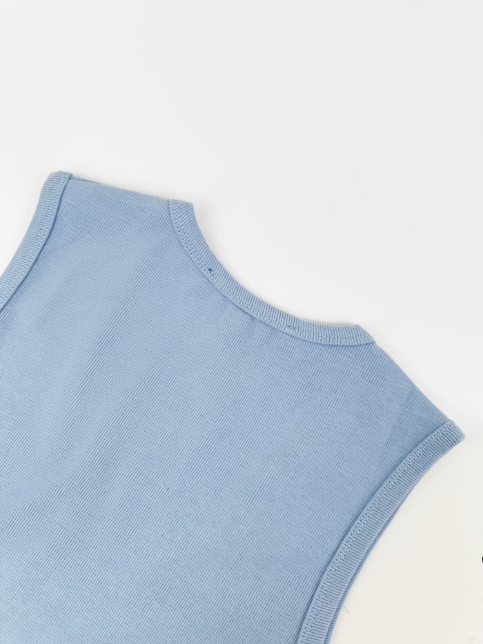 1:1 quality version Embossed Embroidery Logo Slim Waist Inner Outer Wear Basic Tank Top 3 colors 29329425