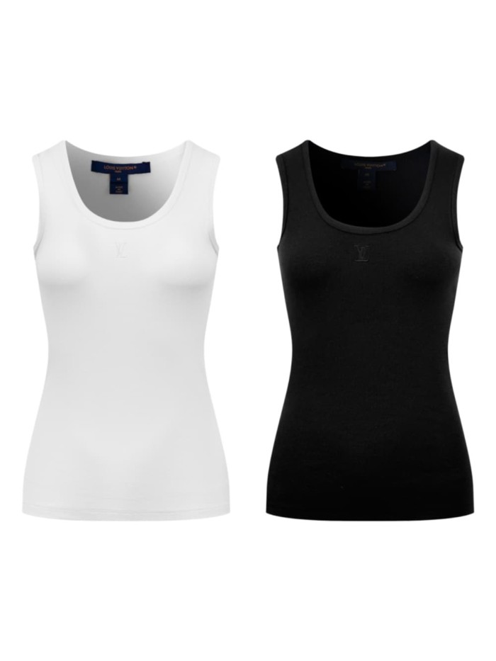 1:1 quality version Embossed Embroidery Logo Slim Waist Inner Outer Wear Basic Tank Top 3 colors 29329425