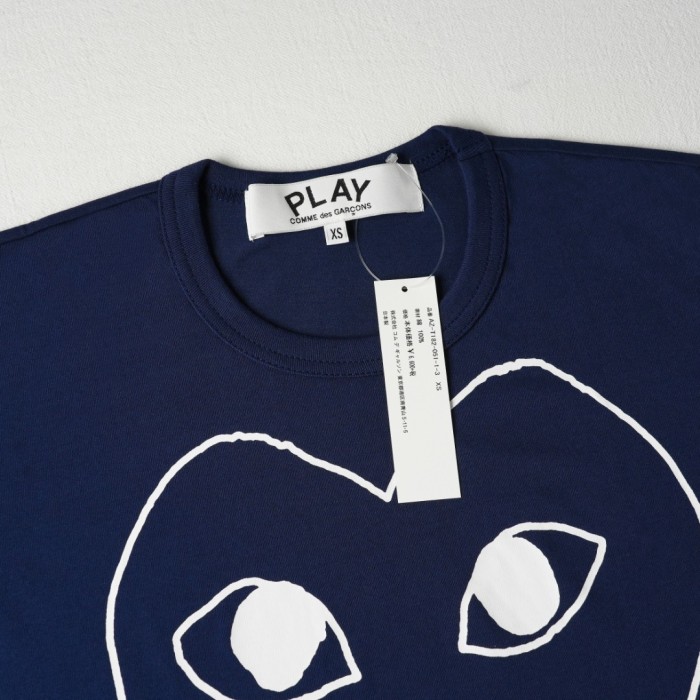 1:1 quality version Chest Oversize White Hand Drawn Outline Hollow Eyed Heart Print Couple Tee 29331835