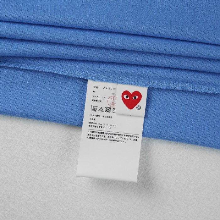 1:1 quality version Left Chest Mini Eyed Red Heart Embroidery Comme Des Garcons Basic Versatile Tee 5 colors 29331706