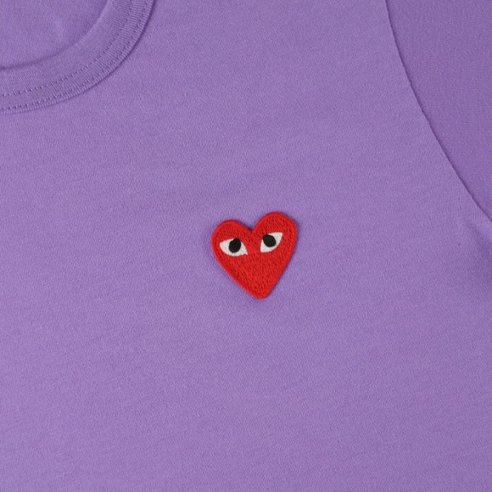 1:1 quality version Left Chest Mini Eyed Red Heart Embroidery Comme Des Garcons Basic Versatile Tee 5 colors 29331706