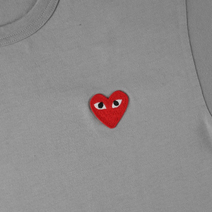 1:1 quality version Left Chest Mini Eyed Red Heart Embroidery Comme Des Garcons Basic Versatile Tee 5 colors 29331706