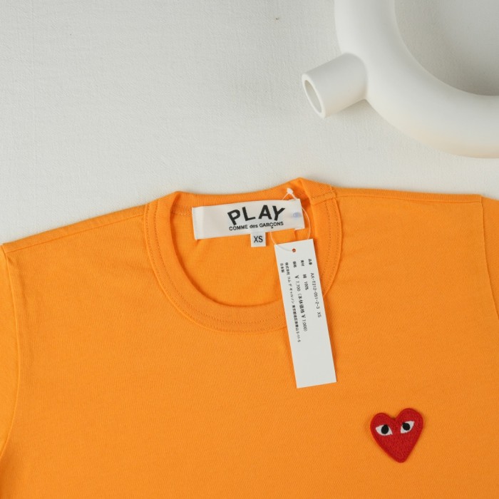 1:1 quality version Left Chest Mini Eyed Red Heart Embroidery Comme Des Garcons Basic Versatile Tee 5 colors 29331706