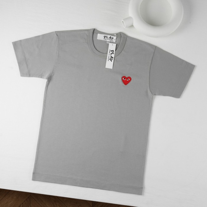 1:1 quality version Left Chest Mini Eyed Red Heart Embroidery Comme Des Garcons Basic Versatile Tee 5 colors 29331706