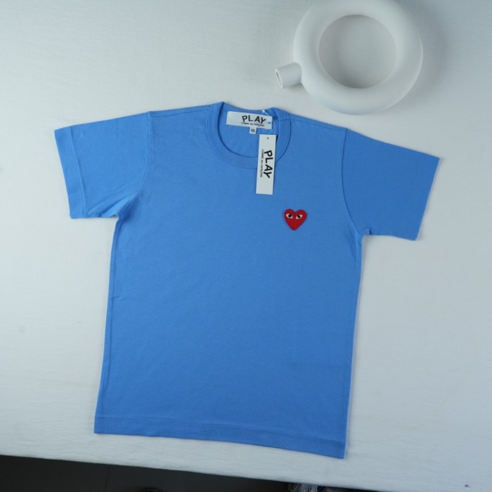 1:1 quality version Left Chest Mini Eyed Red Heart Embroidery Comme Des Garcons Basic Versatile Tee 5 colors 29331706