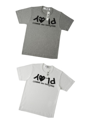 1:1 quality version Inverted Play Letter Middle Black Heart Two Eyes Print Bottom Full Brand English 2 colors Tee 29332254