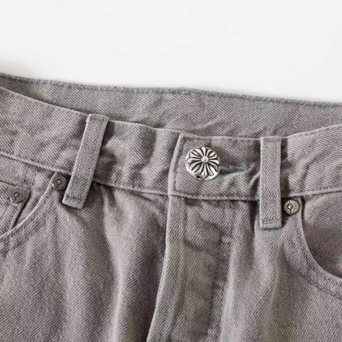 1:1 quality version Grey Cowhide Black Cross Washed Jeans 29334603