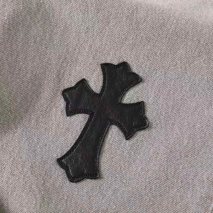 1:1 quality version Grey Cowhide Black Cross Washed Jeans 29334603