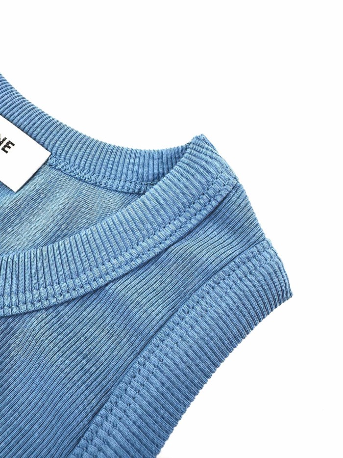 1:1 quality version Front Tone On Tone Triomphe Embossed Logo Tank Narrow Strap Vertical Rib Tank Top 3 colors 29334494