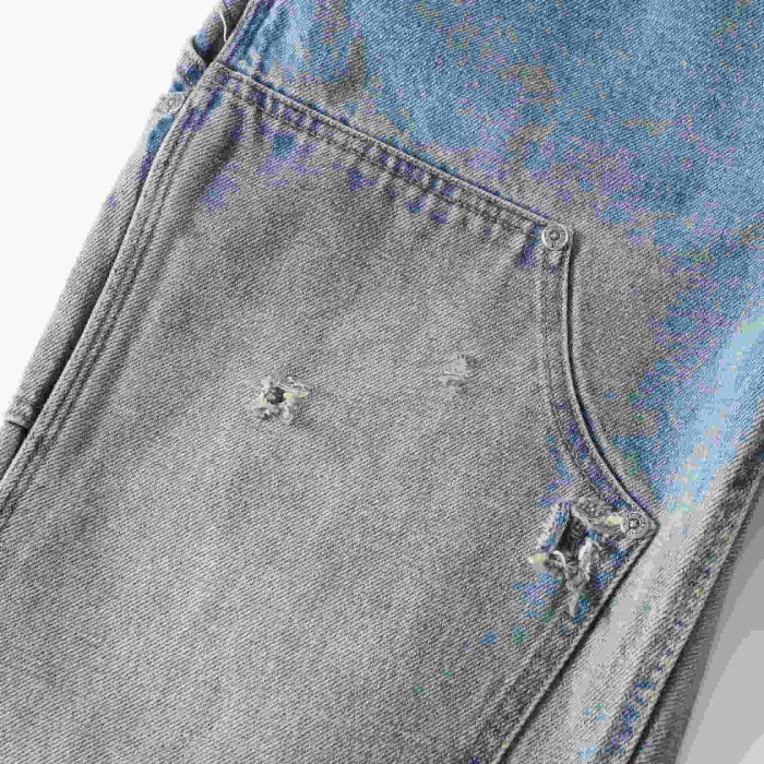 1:1 quality version Classic Blue Cowhide Washed Cargo Pants 29334601