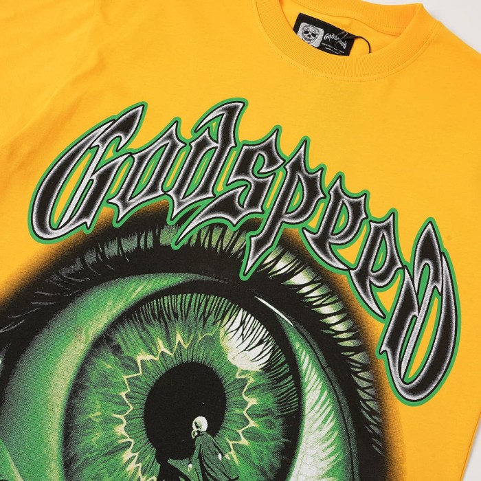 Y2K Gothic Streetwear All Seeing Eye Double Sided Letter Graphic Oversized Drop Shoulder T Shirt 2 colors 29338085