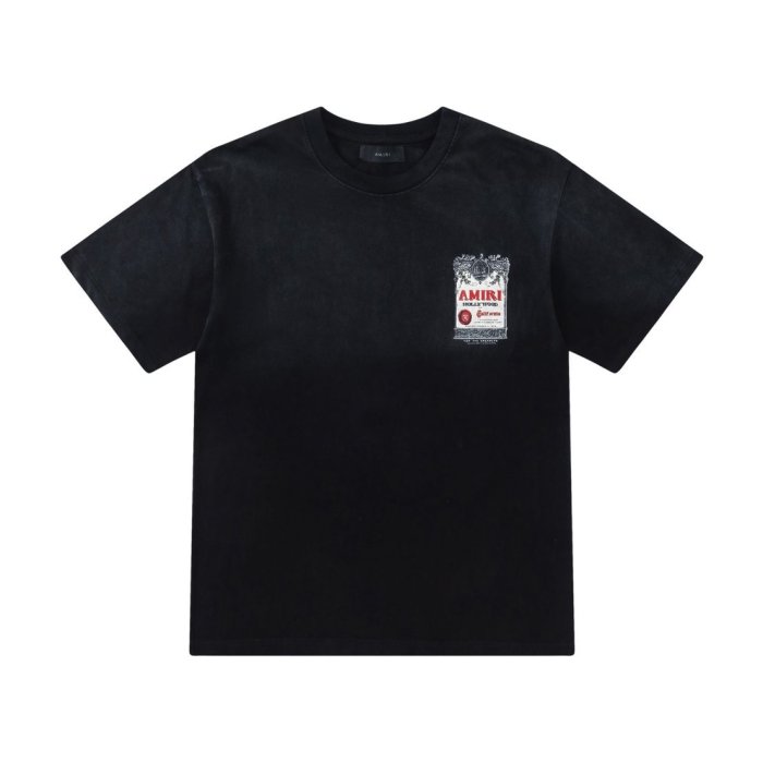 Vintage Washed Streetwear Front Chest Small Wine Label Print Back Large Retro Wine Badge Graphic Oversized Tee 29340646