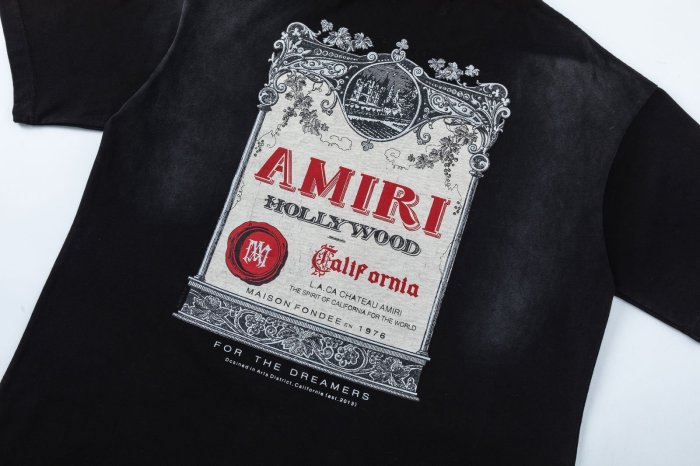 Vintage Washed Streetwear Front Chest Small Wine Label Print Back Large Retro Wine Badge Graphic Oversized Tee 29340646