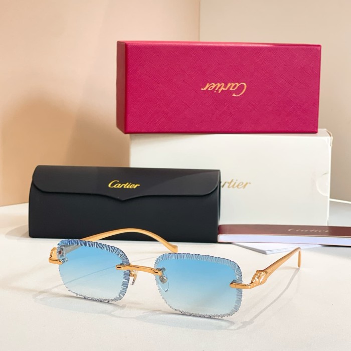 [50% Off]1:1 quality version Serrated Rimless Sunglasses 11 colors 29111284