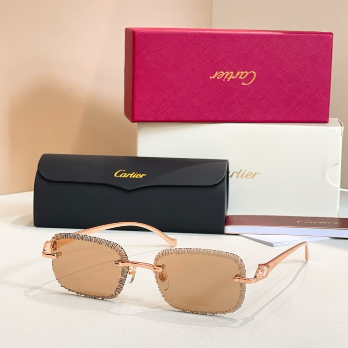 [50% Off]1:1 quality version Serrated Rimless Sunglasses 11 colors 29111284