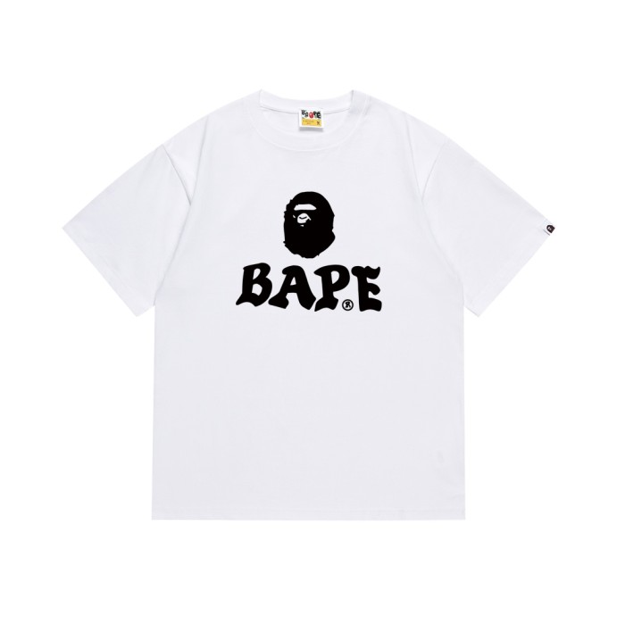 Black White Contrast Ape Head Japanese Letter Print Tee 2 colors 29347634
