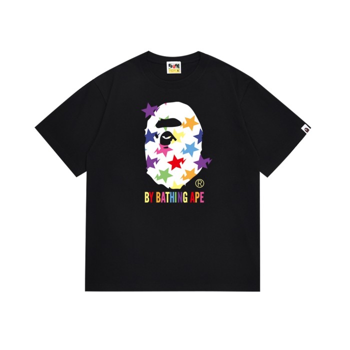 Colorful STA Star Letter Ape Head Print Tee 2 colors 29347621