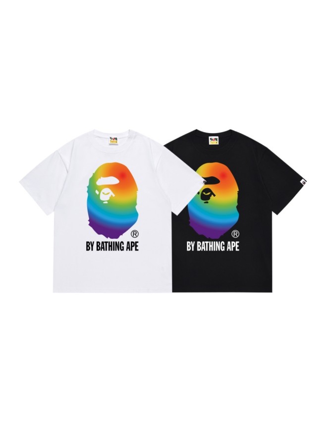 Iridescent Blended Gradient Classic Ape Head Print Tee 2 colors 29348069