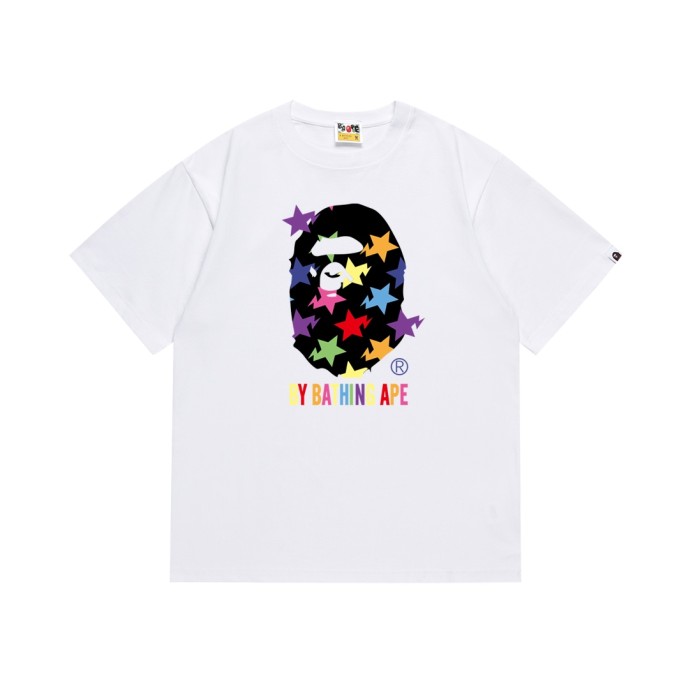 Colorful STA Star Letter Ape Head Print Tee 2 colors 29347621
