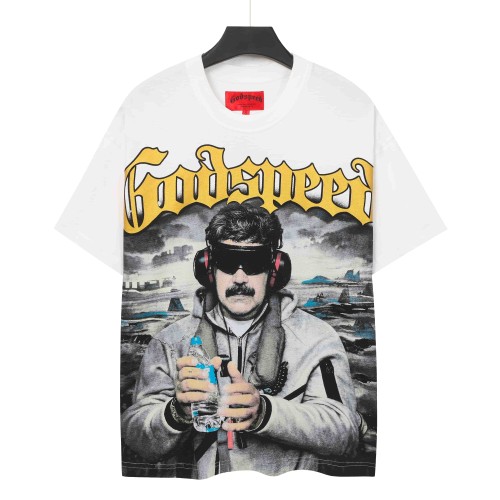 Retro Motorsport Streetwear Front Vintage Racer Portrait Gothic Letter Jet Plane Scene Print Back Yellow Slogan Five Star T-Shirt 3 colors 29347762