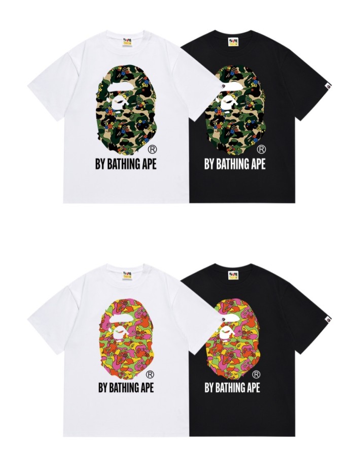 Floral Grass Camo Ape Head Letter Print Tee 4 colors 29347635